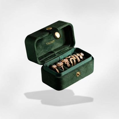 RoyalCoffer vert-kaki Boîte à bijoux <br> bague