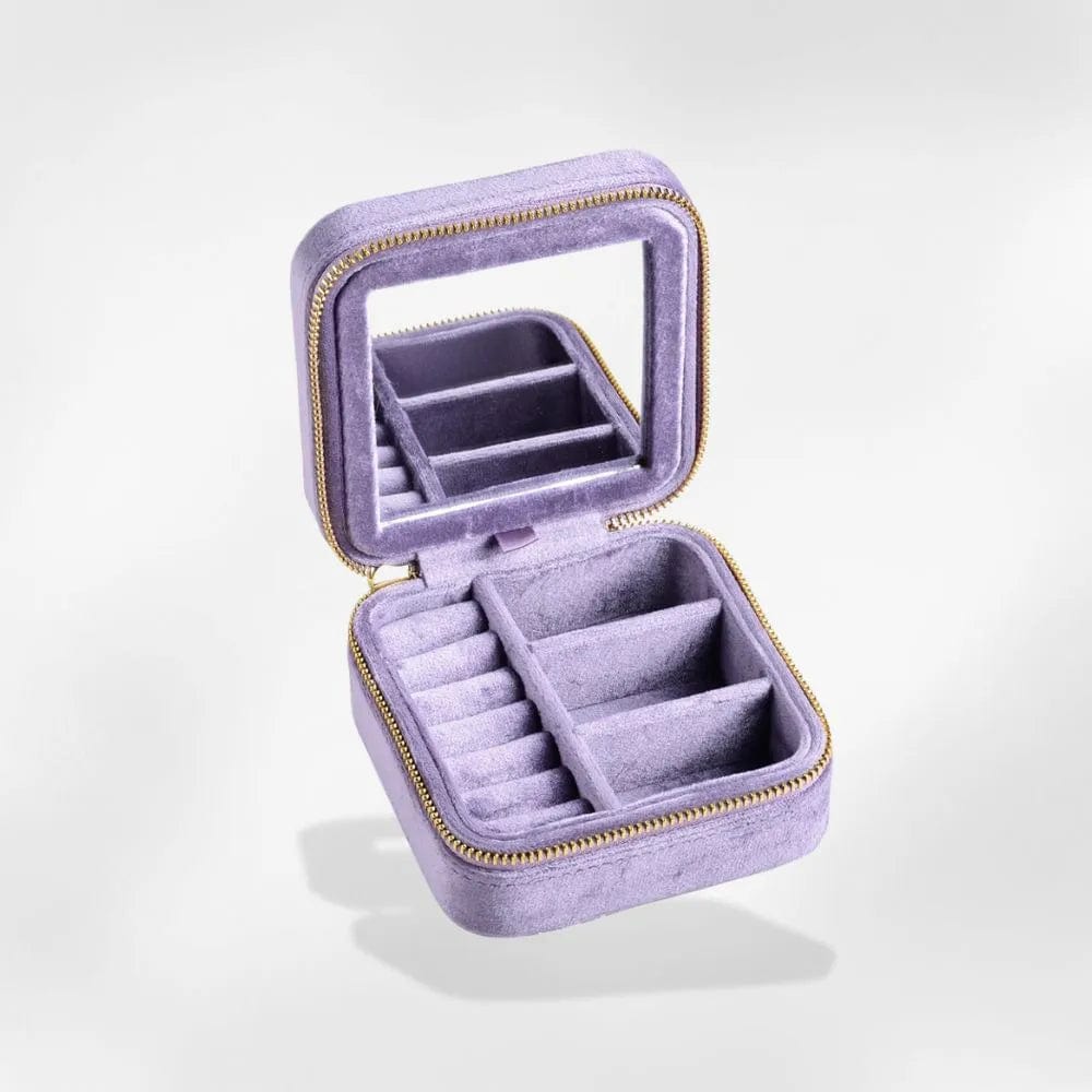 RoyalCoffer® Violet Petite boîte à bijoux miroir