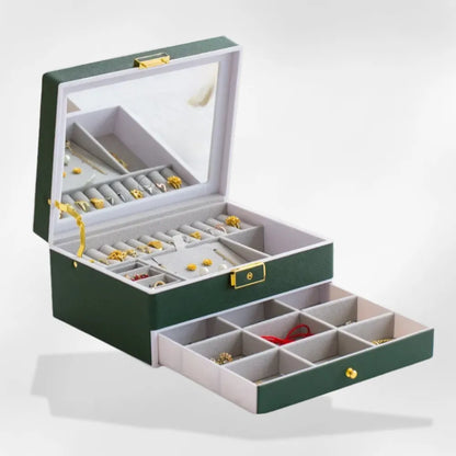 royalcoffer® Boîte à Bijoux avec Lumiere vert 1