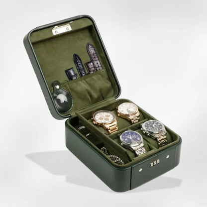 royalcoffer®Coffret Montre Homme Voyage vert